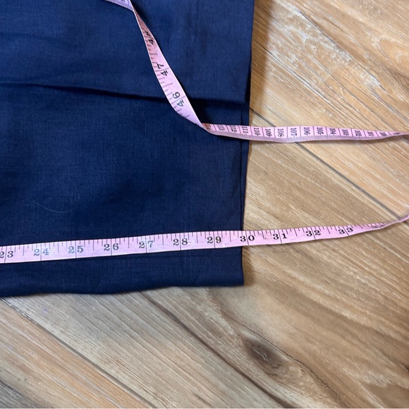 NWT Talbots navy blue linen wide leg pants size 18WP career business staple - Picture 9 of 11